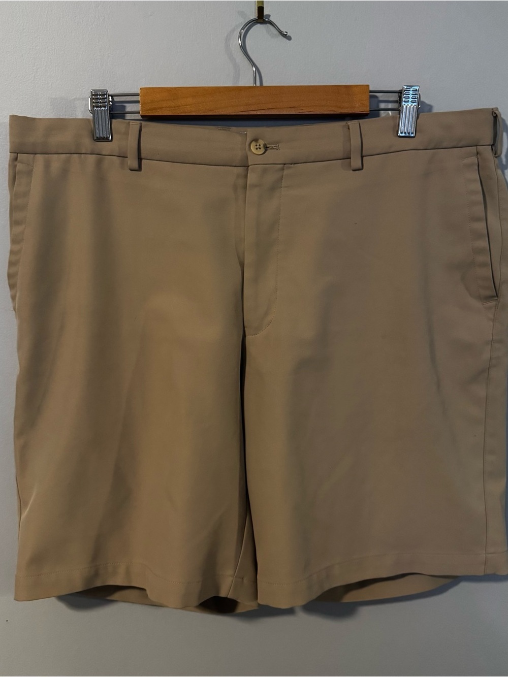 Peter Millar ALABAMA Crown Sport Khaki Golf Shorts Mens 38 Performance Stretch